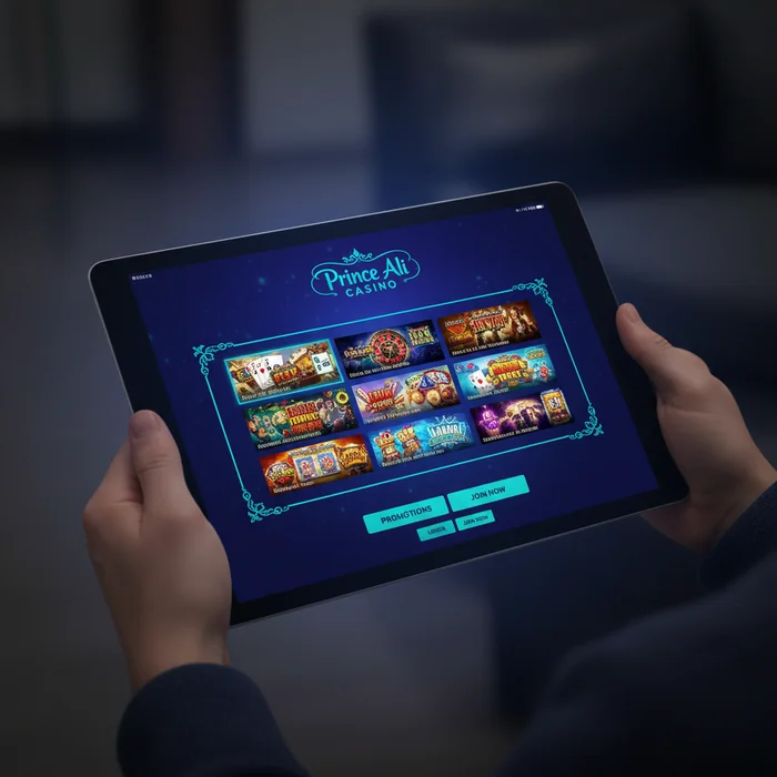 Interface principale de Prince Ali Casino